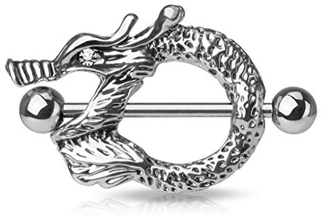 PiercedOff Piercing Téton Bouclier Dragon