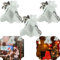 SRVertex 3x Bells Shape Christmas Ceiling Hanging Decorations, White/Silver Foil Hanging, Foil Snow Bells Christmas Party Ceiling Decoration Garland Festive Star Party Wall Home Xmas