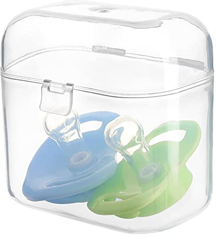 Accmor Pacifier Container - 2 Pacifier Holder Case for Travel, BPA Free, Transparent