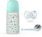 Suavinex, Pack für Neugeborene Sx Pro 0-6 Monate. Enthält: Anti-Kolik-Babyflasche 270 ml mittlerer Nahrungsfluss + Sx Pro Physiologischer Silikon-Sauger + Schnullerkette. 3 Produkte. Memories Blau