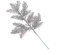 DUDNJC 10 Stück künstlicher Weihnachtsbaum Glitzer Farn Blatt, Silber simulierter Baum Zweig Spray Weihnachtsbaum Ornament, DIY Weihnachtskranz Hochzeit Innen Außen Baum Dekorationen Anhänger