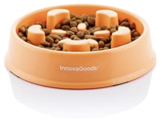 Comedero de alimentación lenta para mascotas Slowfi InnovaGoods naranja Ø20,5x5 cm