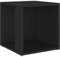vidaXL Beistelltisch Couchtisch Wohnzimmertisch Kaffeetisch Sofatisch Teetisch Tisch Eckregal Eckschrank Schwarz 33x33x34,5cm Holzwerkstoff