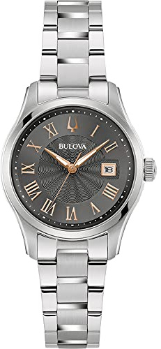 Bulova Damen Quarz Armbanduhr aus Edelstahl mit Edelstahl Armband - Wilton - 96M164