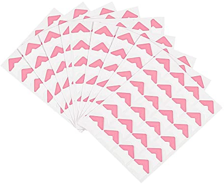 PATIKIL 10 Blätter/240 Stück Foto Ecken PVC Bild Montageetikett Rosa | Selbstklebende, Für DIY Journal Album Tagebuch Sammelalbum