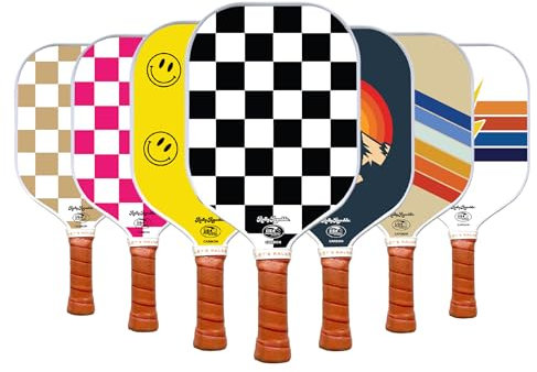 Rally Republic Classic Pickleball Paddle - USA Pickleball Association Approved Racket - Lightweight Honeycomb Core, Fiberglass Exterior, Premium Leather Grip for Comfort