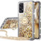 Miss Arts für Galaxy A13 4G/ A13 5G/ A04S Hülle, [Silverback] Mädchen Glitzern Handyhülle mit Ringständer, Cover Silikon Clear Schutzhülle für Samsung Galaxy A13 4G/ A13 5G/ A04S - Gold