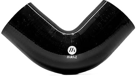 Manguito Silicona a 90 grados 76mm Negro
