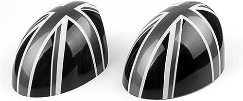 PAREKS Rückspiegel Spiegelkappen,für Mini Cooper R56 R55 R57 R58 R60 R61,Ersatz-Seitenspiegelkappen Rückspiegelkappe Spiegelabdeckung Ersatz,D