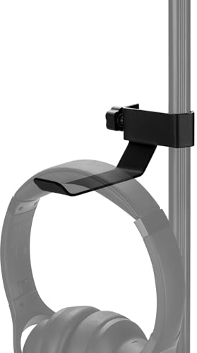 Geekria for Creators Kopfhörer-Aufhänger Mikrofonständer Klemmhalterung, Headset-Tamburin-Halter, Aufhänger Clip-Ständer, Kopfhörer-Klemmrohrhalter für Mikrofonständer, Musikständer (Schwarz)