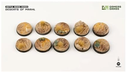 Gamers Grass Deserts of Maahl Bases - Rund 25mm