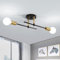 Comely Deckenlampe Vintage Deckenleuchte Retro, 2-flammig Retro Deckenstrahler E27 Fassung, Modern Kronleuchter aus Metall Industrie Hängelampe für Schlafzimmer Esszimmer Küche Bar Restaurant