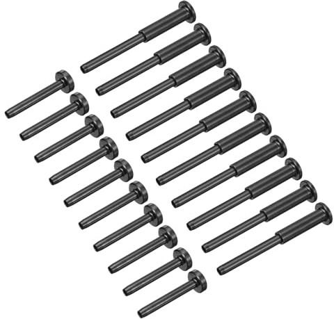 QUARKZMAN 10er-Pack Schwarzes Unsichtbares Seilgeländer-Set, T316 Edelstahl 1/8 Spannschloss, Versteckter Anschluss für 2x2, 4x4 Holz-/Metall-Deckpfosten, Seilgeländer