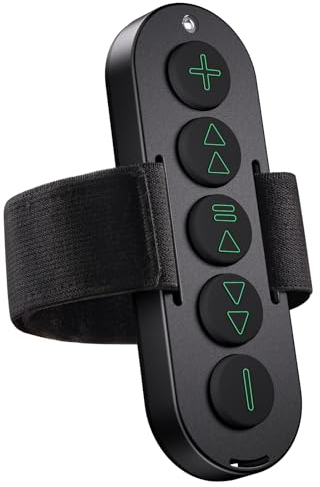 Doohoeek Fernbedienung für Android oder iPhones, tragbarer und aufklebbarer Bluetooth-Controller IPX5 wasserdicht für Outdoor-Sportarten, Boote, Radfahren, Skifahren oder Indoor-Workouts
