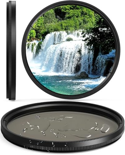 Heysliy 77mm Polarising Filter-Circular Polarizing Filter with High Clarity AGC Optics Glass/Multi Resistant Nano Coatings, Durable Camera Lens Protection CPL Filter Enhance Contrast/Reduce Reflection
