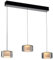 Paul Neuhaus LED-Pendelleuchte - 66 x 180 cm - 3-flammig - Rauchfarben - Schwarz - Metall - Glas - dimmbar