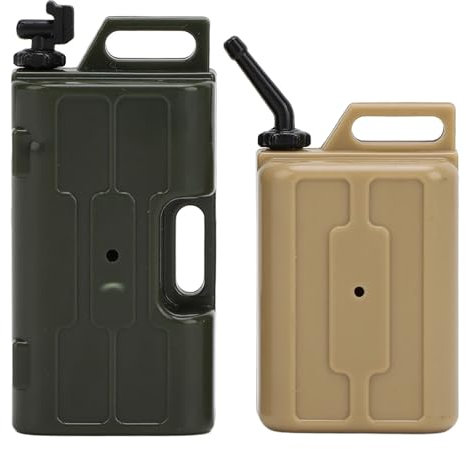 SPYMINNPOO RC-Simulationskraftstofftank, Dekorativer Öltopf mit Kompatiblem, Leichtem Kunststoff für SCX10 (Gelb+Grün)