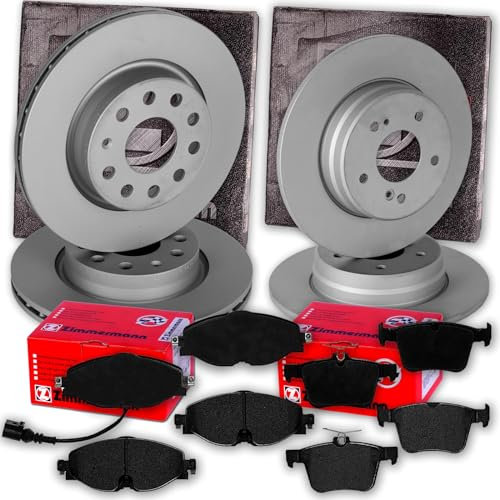 BandelOne enthält Zimmermann Bremsscheiben + Beläge vorne für + hinten für Golf 7 + A3 8V