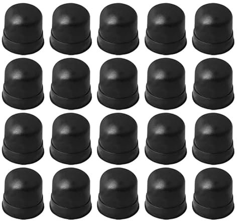 NIHENHAO 20 Stück Posaunen-Gleitschutz, Silikon, Schwarz, Posaunen-Gleiter, Silikon-Endspitze, Stoßstange, Posaune, Reparaturzubehör