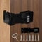 2PCS Password Hasp Locks, 90-180 Degree Cabinet Password Locks Fold Collapsible Hasp Latch Security Combination Latch Lock Barn Door Lock with Screws for Locker, Bathroom, Outdoor, Garden,Black