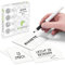 2DOBOARD 25 Magnetic Notes - Magnetic Sticky Notes 3 x 3 in – Fun Dry Erase Whiteboard Magnets for Fridge, Office, Classroom - Easy to Clean & Reuse Stick Notes (White)