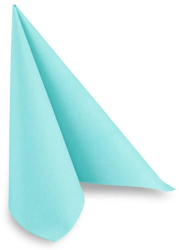Airlaid Servietten 40 x 40 cm mint blau 1/4 Falz, 50 Stück