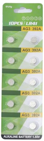 HINAYOSAN 10 Stück AG1 AG3 AG4 AG10 AG13 Alkaline Knopfzellen Batterien 1,55 V LR1130 LR41 LR44 Knopfbatterien für Uhren Spielzeug