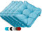 TexDeko® 4er Pack Premium Stuhlkissen 55x55x12 cm Sitzauflagen Polsterauflagen UV-Schutz & Wasserabweisend Bodenkissen Outdoor/Indoor Loungekissen für Garten, Freizeit & Sommer (Aqua)
