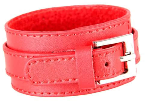 DEARMAMY Lederarmband Mit Breiter Schnalle Unisex Poster-armband Robust Zufällige Farbe