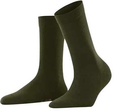 FALKE Damen Socken Softmerino W So Wolle Baumwolle einfarbig 1 Paar, Grün Artichoke 7436, 37-38