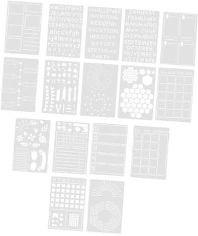 CIMAXIC Planer-schablonen 16 Stück Kunststoff-schablonen Wochenplan-vorlagen Hohl Wiederverwendbar