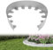 YRHome Silber Verzinkte Metall Beeteinfassung 10m x 10cm Flexible Rasenkante mit Erdankern, Gezacktes Design für Gartenbeet, Landschaftsbau, Beetumrandung, Mähkante und Bordüre-Rostfrei & Langlebig
