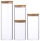 HEEKSE lot de 4 Bocaux Rangement en Verre pour Spaghetti, Pates