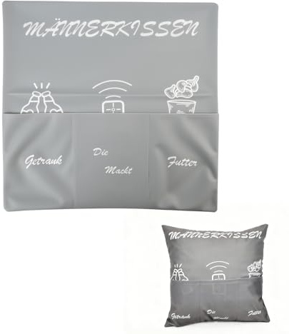 Kissenbezug 45x45, Cushion Covers 18x18, Dekorative Kissenbezüge mit praktischen lustigen Kissenbezügen mit 6 Taschen, Geburtstagsgeschenk Dekoration Kissenbezüge Allgemein Männer Vater Kissenbezüge