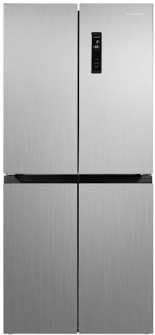 Russell Hobbs Freestanding 4 Door American Fridge Freezer 421 Litre in Stainless Steel, Total No Frost, 271L Fridge & 150L Freezer, with LED Display, RH180A4FF802E1SS