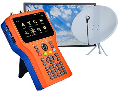 V8 Finder Pro Satellitensignalfinder DVB-S2X/S2/S, DVB-T2/T, DVB-C/ATSC-C, unterstützt VCM, ACM, Multistream, CCCAM, NEWCAM, Sat-Tracker