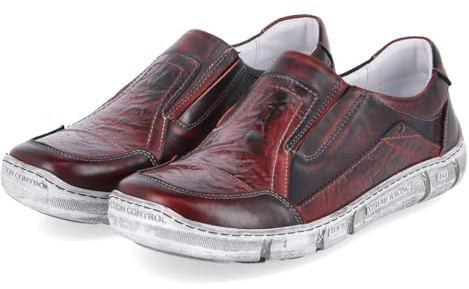 KRISBUT 5828-1 Herren Slipper Glattleder in rot - Gr. 40
