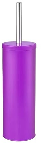 Toilet Brush Set, Toilet Bowl Brush Set With Long Handle and Base, Soft Bristles, Multicolor(Purple)
