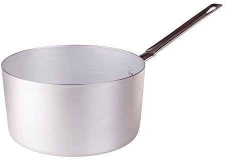 Pentole Agnelli PCMX0514 Casseruola Alta in Alluminio con Manico, Inox, 14 cm