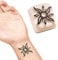 LaDot Tattoo für Kinder und Erwachsene, temporäre hautfreundliche fake Tattoos, Tattoo-Stempel ohne Nadeln für Körper und Arm, wasserfest, Keramikstempel Wellige Sonne