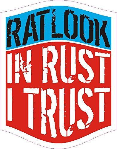 NetSpares 1 x Aufkleber Ratlook In Rust I Trust Rat Look Ratte Sticker Shocker Tuning Fun