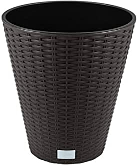 8 -Liter -Zeit Pot mit Einsatz 20 x 20 x 38 cm in dunkler Ockerfarbe