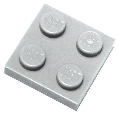 LEGO 20 Plate 2x2 Light Bluish Gray