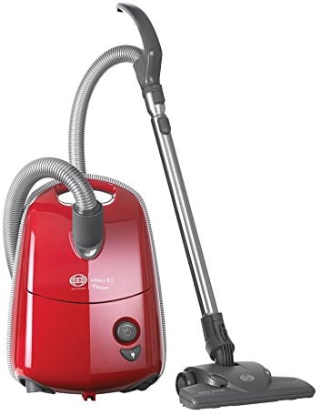 SEBO 92623GB Airbelt E1 Red +Boost, Cylinder Vacuum, Rhodium Red