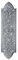 Brass Art Style/Various Designed Fingerplate, Push Plate in Polished Chrome/Satin Nickel (Demas – 260x70mm, Polished Chrome) Ideal for Both Classic and Contemporary interiors,