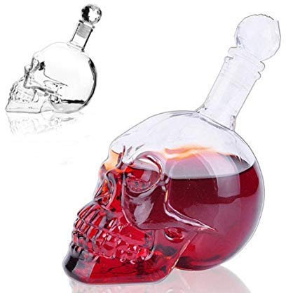 Fayelong Decanters Crystal Skull Head Shot Glass Wine Decanter Party Transparent Champagne Cocktails Beer Coffee Bottle