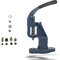 Set Knopfpresse mit 10mm, 12,5mm oder 15mm Druckknöpfe, in Messing, Rostfrei! (1, Set Presse mit 10 mm S-Feder Druckknöpfe Silber)