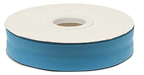 20m Schrägband Polycotton unifarben 20mm breit gefalzt Einfassband Farbwahl, Farbe:ozeanblau