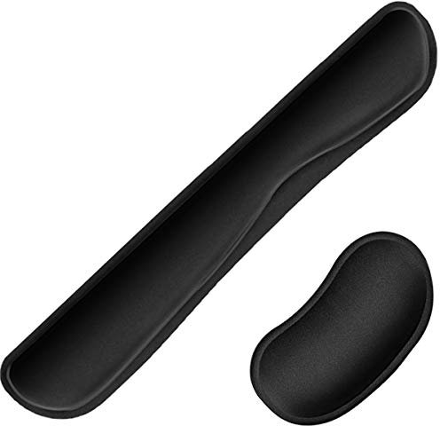 YingStar Alfombrilla de Ratón con Reposamuñeca Ergonómica Almohadilla Teclado Apoyo de Muñeca Antideslizante Cojín de Muñeca con Espuma Memoria Base Goma Mouse Pad para Oficina Trabajadores Jugadores