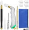 SPEEDWOX Pistol Grip Glass Cutter Tool Set Pencil Style Oil Feed Carbide Tip with 4 Replaceable Blades 2mm-20mm Tungsten Carbide Tip Scriber Oil Dropper Screwdrive for Glass Cutting Mirror Tiles